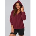 thumbnail image 4 of Sudadera con Capucha PRETTYGARDEN con Cierre Burdeos Talle M, 4 of 6