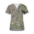 thumbnail image 5 of Qiopertar Blouse d'Été Décontractée à Col en V pour Femmes, Manches Courtes, Boutons, en Solde à Moins de 5$, 5 of 5