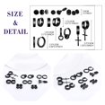 thumbnail image 2 of pares de aretes de aro Huggie de acero inoxidable para hombre, juego de joyas de empalme Sincero  Hogar, 2 of 5
