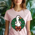 thumbnail image 5 of Goose Wreath Shirt | Cute Animal Graphic Tee for Adults, Natural, Size 2XL, 5 of 6