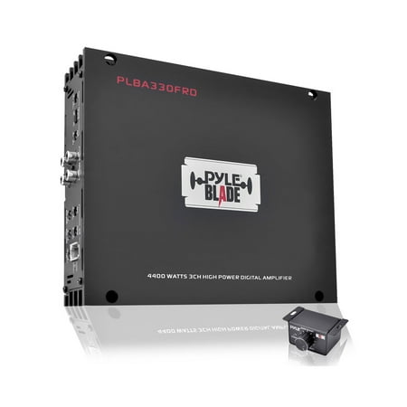 NEW Pyle BLADE 4400W 3 Channel Compact Class-D Full Range Hybrid Car Amplifier