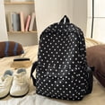 thumbnail image 4 of Polka Dots School Backpack with Side Bows, Water Resistant Backpack, Lightweight School Backpack for College Travel Shopping (Black), 4 of 10