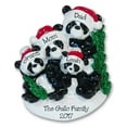 thumbnail image 2 of Panda Bear Family of 4 Personalized Christmas Ornament, 2 of 2