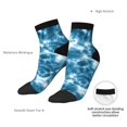 thumbnail image 6 of Fuzoiu Blue Tie Dye Print Adult Socks, Crew Moisture-wicking Socks, Unisex Cushion Crew Socks,Casual Sports Ankle Socks, 6 of 7