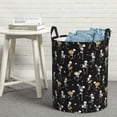 thumbnail image 6 of Sikiie Playing Music Skeletons Print Round Dirty Clothes Basket, Waterproof Standing Foldable Storage Basket, for Laundry Room, Bedroom, Bathroom Storage-Medium, 6 of 6