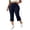 Navy, variant on Guluxicc Women's Athletic Pants with Pockets Plus Size Elastic Waist Yoga Capris for Everyday Gym Workout Summer Casual Outfits