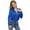 Royal Blue, variant on NeedBo Women's Blouse Satin Silk Button Down Shirts Casual Loose Long Sleeve Office Work Tunic Tops, Champagne