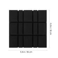 thumbnail image 2 of IBASETOY 12Pcs Black Acoustic Wall Panels High Density PU Soundproofing for Home Use, 2 of 6