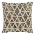 thumbnail image 1 of SARO 436.M18S 18 in. Square Embroidered Throw Pillow with Triangle Design &amp; Down Filling - Multi Color, 1 of 1
