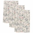 thumbnail image 2 of Spring Flowers Kitchen Towels Set of 3, Blue Pink Floral Leaves Farmhouse Vintage Plants Absorbent Dish Towels for Kitchen, Microfiber Hand Towel, Quick Drying Tea Towel for Cleaning Dishcloths, 2 of 7