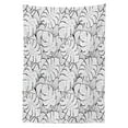 thumbnail image 3 of Ambesonne Black and White Tablecloth Rectangular Table Cover, Palm Leafage, 52"x70", Black White, 3 of 4