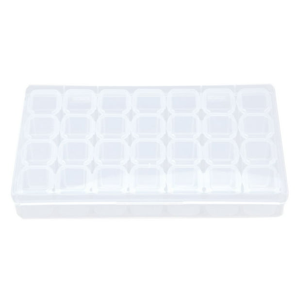 Cuadros Decorativos Caja de almacenamiento con 28 ranuras para decoración de uñas vitrina de joyería con diamantes de imitación (transparente) JShteea Nuevos Originales