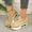 Khaki, variant on Womens Platform Loafers Sneakers High Heels Casual Shoes (Brown 40)