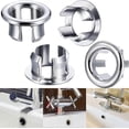 thumbnail image 1 of 4Pcs Sink Overflow Ring Kitchen Bathroom Sink Hole Round Overflow Cover Basin Trim Overflow Drain Cap Cover Insert in Hole Spares, 1 of 4