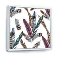 thumbnail image 4 of Colourful Boho Art Feather Set V 16 in x 16 in Framed Painting Canvas Art Print, by Designart, 4 of 5