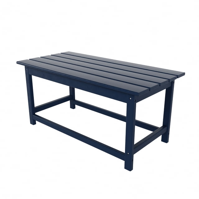 WestinTrends Malibu Outdoor Coffee Table, 35" x 17.5" All Weather Poly ...