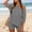 Gray, variant on Womens Matching Lounge Sets 2 Piece Off The Shoulder Short Sleeve Top and Biker Shorts Casual Travel Vacation Outfits