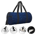 thumbnail image 3 of Fotbe Sparkling Blue Glitter Bolsa Deportiva de Lona Plegable con Estampado, Bolsa de Gimnasio con Bolsillo Seco/Húmedo, Bolsa de Viaje Ultraligera de Gran Capacidad, 3 of 6