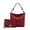 Burgundy, variant on Viviana Vegan Leather Women’s Hobo Bag with Wristlet – 2 pieces by Mia K - Taupe