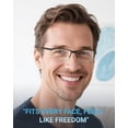 thumbnail image 3 of LUFF 4Packs Resist Blue-Ray Resin Reading Glasses for Man/Woman,0.0x, 3 of 10