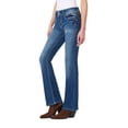 thumbnail image 2 of WallFlower Women's Luscious Curvy Bootcut Mid-Rise Insta Stretch Juniors Jeans (Standard and Plus), 2 of 8