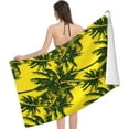 thumbnail image 3 of Yellow Palm Tree Large Beach Towel - Plush Thick Cotton Pool Towel, Adult Beach Towels, 3 of 17