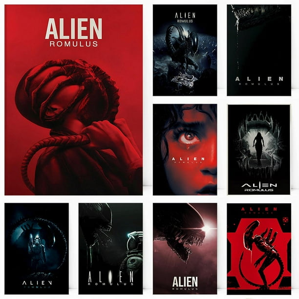 Póster de película de ciencia ficción A-Alien Romulus, terror