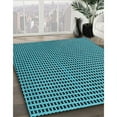 thumbnail image 3 of Ahgly Company Tapis d'Intérieur Lavables en Machine, Ronds, Transitionnels, Bleu Turquoise Clair, Ronds de 3', 3 of 7