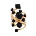 thumbnail image 2 of Anillo de diamantes de imitación Zulema negro vintage Punk, 2 of 8