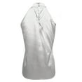 thumbnail image 5 of Breezora Womens Satin Keyhole Back Tank Top Elegant Sleeveless Blouse Front Closure Strap Vest L Size White, 5 of 6
