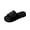 Black, variant on Women's Orthopedic Slippers Memory Foam House Slippers,Arch Support,Open Toe,Adjustable Hook and Loop,for Plantar Fasciitis Indoor Outdoor,Bedroom Shoes