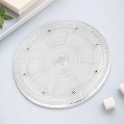 Toyandona Clear Acrylic Rotating Display Turntable with Smooth and 360-Degree Rotation for Daily Use