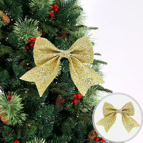 FYHALE Christmas Bows for Tree, Christmas Bow Bright Face Bow Christmas Christmas Tree Pendant Gift Decorating Bow