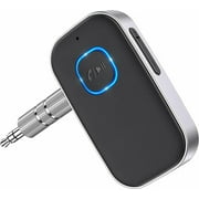 Cooligg Car Bluetooth 5.0 Dual Link Stereo Receiver with 3.5 mm Connector Type C Cable, J22