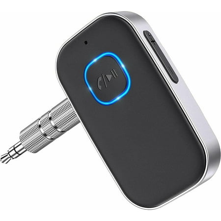 Cooligg Car Bluetooth 5.0 Dual Link Stereo Receiver with 3.5 mm Connector Type C Cable J22