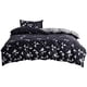 thumbnail image 2 of Set de fundas de edredón gris negro - Ropa de cama de microfibra suave lavada con cierre de botones y ataduras en las esquinas, tamaño individual de 3 piezas (53x79 in), 2 of 8