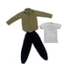 thumbnail image 2 of 3x 1/6 Escala Ropa Masculina Traje Pantalones Camisas Vestir Elegante Niños Regalos Ropa Beige, 2 of 9