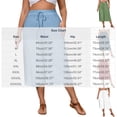 thumbnail image 3 of yillto Plus Size Women Capris Pant Wide Leg Loose Cropped Pants High Waist Drawstring Capri Trousers, 3 of 7
