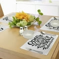 thumbnail image 4 of Ambesonne Adventure Place Mats Set of 4, 60s Inspired Design, Standard Size, Black White, 4 of 6