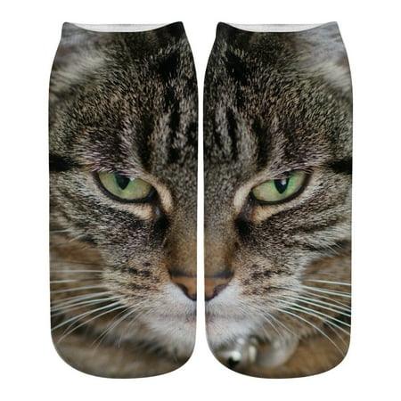 

4 pair Casual Work Business Socks 3D Animal Print Medium Sports Socks Color Random