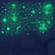 thumbnail image 2 of Pegatinas de pared luminosas 3D para habitación de niños decoración fluorescente Ehuebsd de lunares luna y estrella que brillan en la oscuridad 435930 piezas, 2 of 8