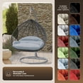 thumbnail image 4 of LeisureMod Hanging Swing Chair Two-Person Seater Egg Chair Grey Frame in Teardrop Design with Armrest Removable Zippered Washable Polyester Cushion Cover for Indoor and Patio Recluse Collection, 4 of 11