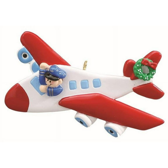 Airplane Personalized Christmas Tree Ornament DO-IT-YOURSELF