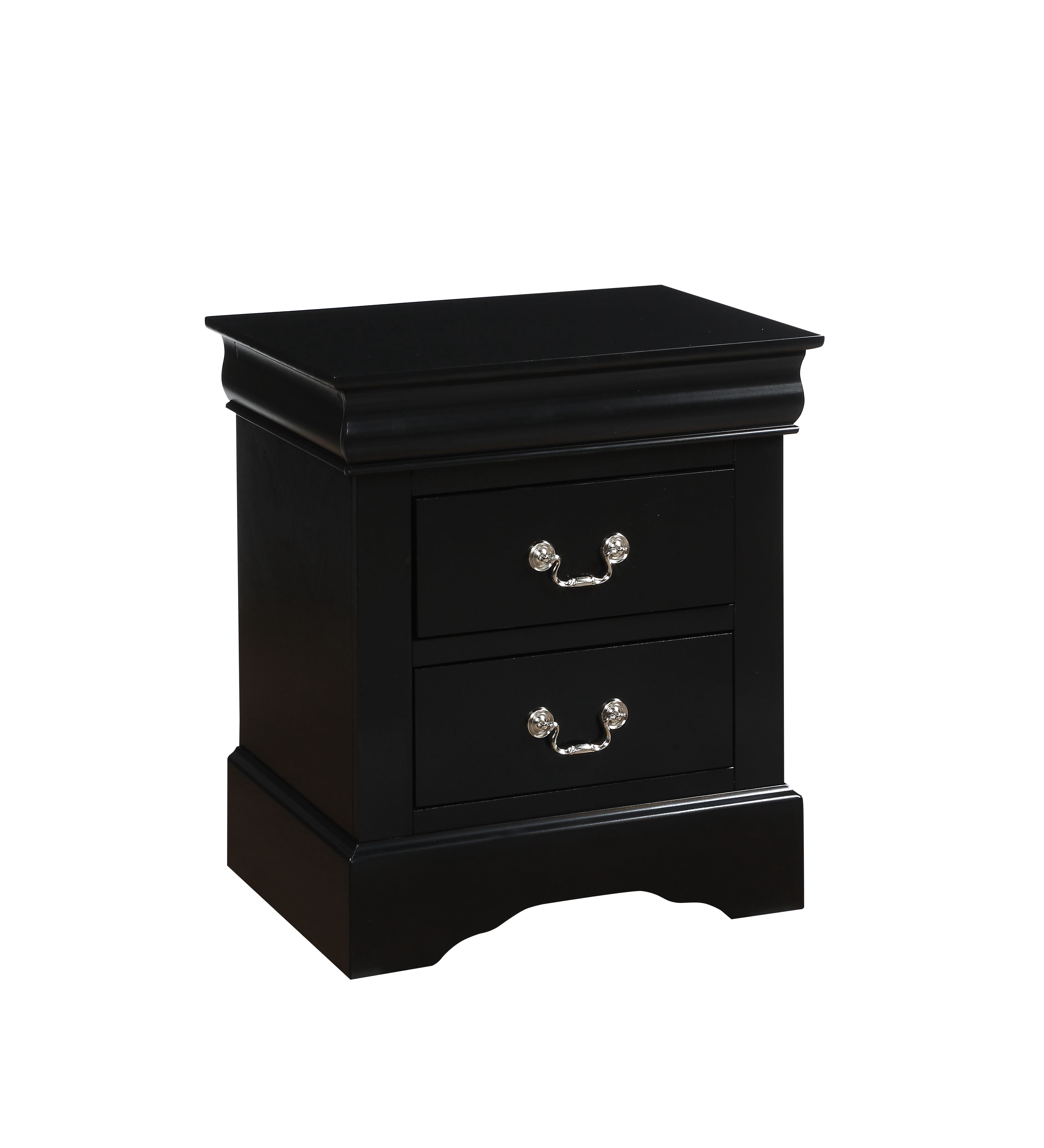Acme Furniture Louis Phillipe Iii 2 Drawer Nightstand Black Walmart Com Walmart Com