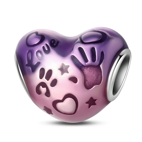 KUNSIR 925 Sterling Silver Charm Doodle Bead Charm For Bracelet DIY Jewelry Gift