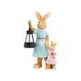 thumbnail image 2 of AURIGATE Easter Solar Lighted Resin Rabbit Family Statues, Lantern-Holding Bunny Garden Figurines, Festive Spring Outdoor Patio Decor, 2 of 6