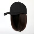 thumbnail image 1 of Gorra de béisbol con extensiones de cabello, peinado de Bob corto y recto, sombrero de peluca extraíble ajustable para mujer y niña Vhermosa CPB-DE-LYY81-2, 1 of 5
