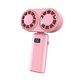 thumbnail image 5 of Ventilador portátil con dos cabezales, potente flujo de aire, pantalla digital, ideal para acampar. rosa, 5 of 9