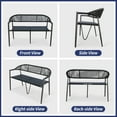 thumbnail image 4 of Vmopu Black Patio Furniture Set 3 Pieces Outdoor Rattan Chair Wicker Garden Conversation Bistro Sets for Yard,Pool or Backyard, 4 of 10