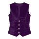 thumbnail image 4 of Xuyuer Women's Solid Color Button Sleeveless Hoodless Short Denim Outwear, 4 of 5